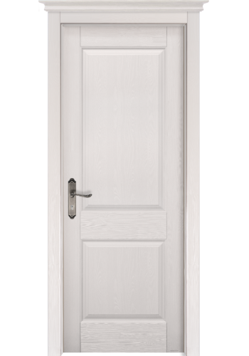 Дверь Элегия белая ДГ брашированная
