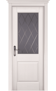 Дверь Элегия белая со стеклом брашированная Дверь Элегия белая со стеклом брашированная